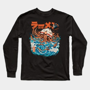 Black Dark Great Ramen off Kanagawa Long Sleeve T-Shirt